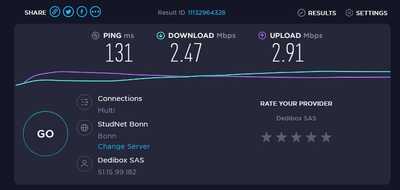 Speedtest w eblocker on TOR multi