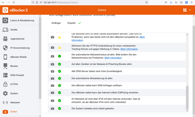 eblocker doktor Status