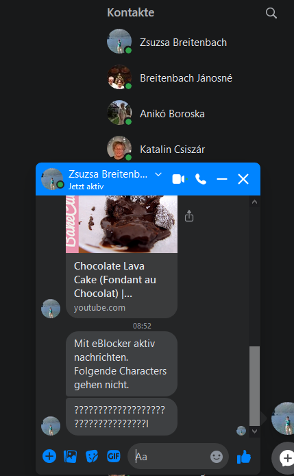 Character problem with Messenger – Bugs & Issues – eBlocker Open Source ...